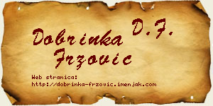 Dobrinka Fržović vizit kartica